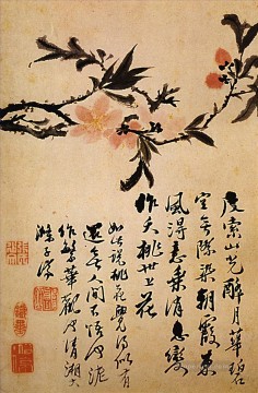Shitao Shi Tao Painting - Rama de Shitao para pescar tinta china antigua de 1694
